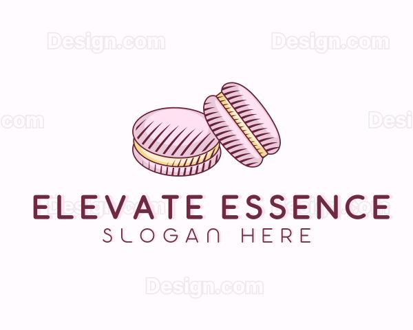 Macaroon Pastry Dessert Logo