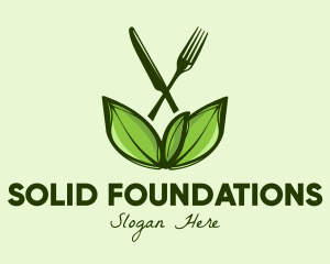 Healthy Greens Salad Food Logo