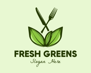 Healthy Greens Salad Food logo design