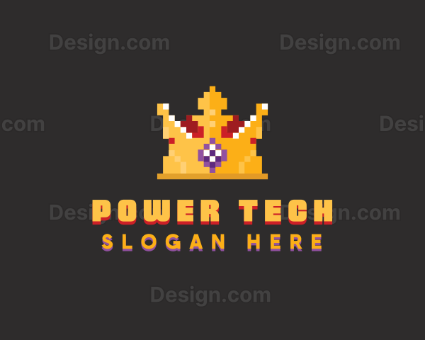 Pixelated Royal Crown Logo