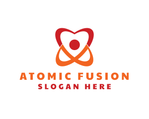 Medical Heart Atom logo design