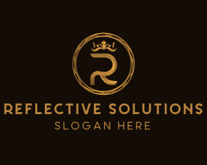 Golden Letter R Designer logo design