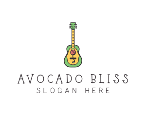 Colorful Music Guitar logo design