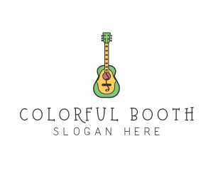 Colorful Music Guitar logo design