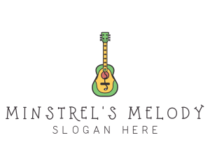 Colorful Music Guitar logo design