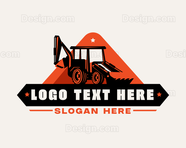 Excavator Demolition Construction Logo