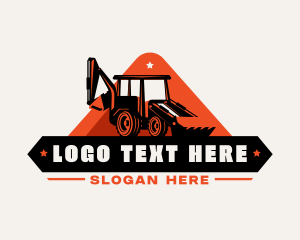 Excavator Demolition Construction Logo