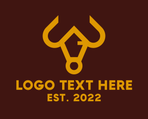 Golden Bull Animal logo
