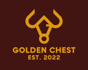 Golden Bull Animal logo design