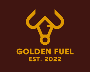 Golden Bull Animal logo design