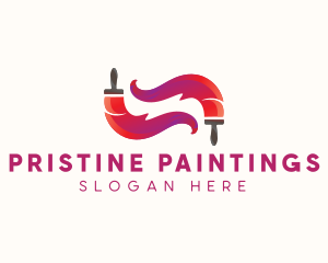 Renovation Paint Brush logo design