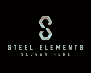 Industrial Steel Letter S logo