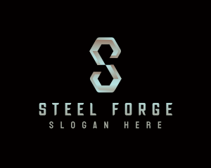 Industrial Steel Letter S logo design