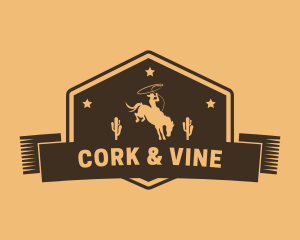 Western Cowboy Horse logo design