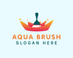 Brush Paint Drip logo design