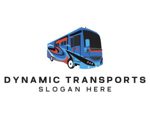 Tourist Bus Transport logo design