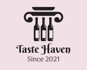 Wine Column Bar  logo design