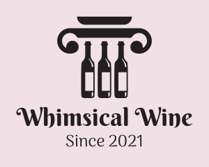 Wine Column Bar  logo design