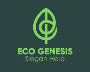 Modern Eco Green Leaf logo design