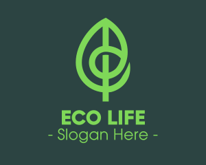 Modern Eco Green Leaf logo design