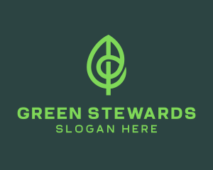 Modern Eco Green Leaf logo design