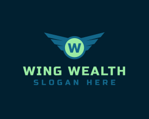 Winged Badge Circle logo design