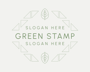 Minimalist Green Leaf logo design