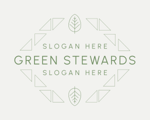 Minimalist Green Leaf logo design