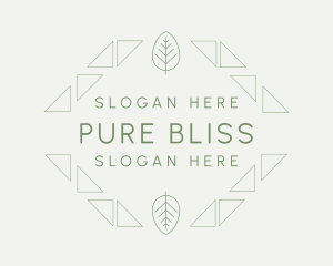 Minimalist Green Leaf logo design