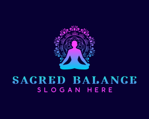 Yoga Mandala Human Wellness logo design