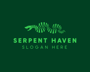 Stripe Snake Serpent logo design