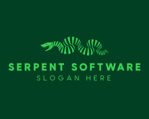 Stripe Snake Serpent logo design