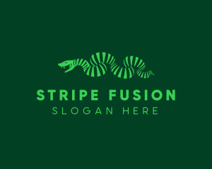 Stripe Snake Serpent logo design