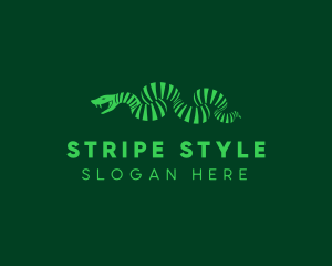 Stripe Snake Serpent logo design