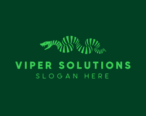 Stripe Snake Serpent logo design