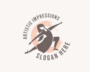 Woman Dancer Dancing logo design