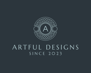 Geometric Yarn Line Art logo design