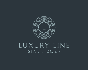 Geometric Yarn Line Art logo design