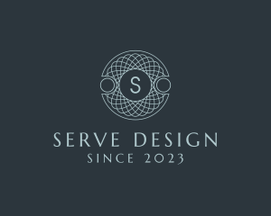 Geometric Yarn Line Art logo design