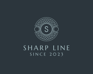 Geometric Yarn Line Art logo design