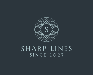 Geometric Yarn Line Art logo design