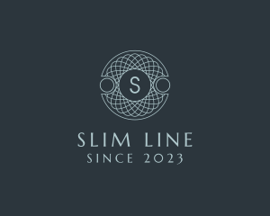 Geometric Yarn Line Art logo design