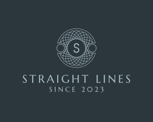 Geometric Yarn Line Art logo design