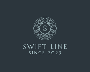 Geometric Yarn Line Art logo design