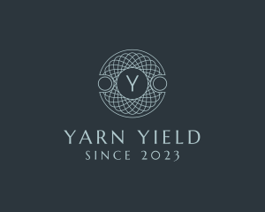 Geometric Yarn Line Art logo design