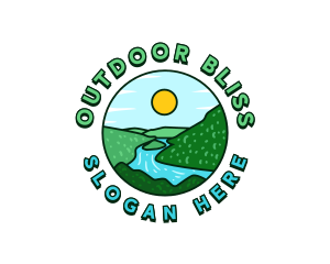 River Outdoor Nature logo design