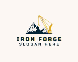 Industrial Construction Crane logo design