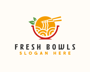 Pho Noodles Bowl logo design