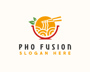 Pho Noodles Bowl logo design