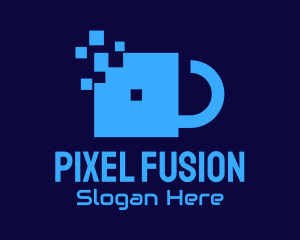 Blue Pixel Application logo design